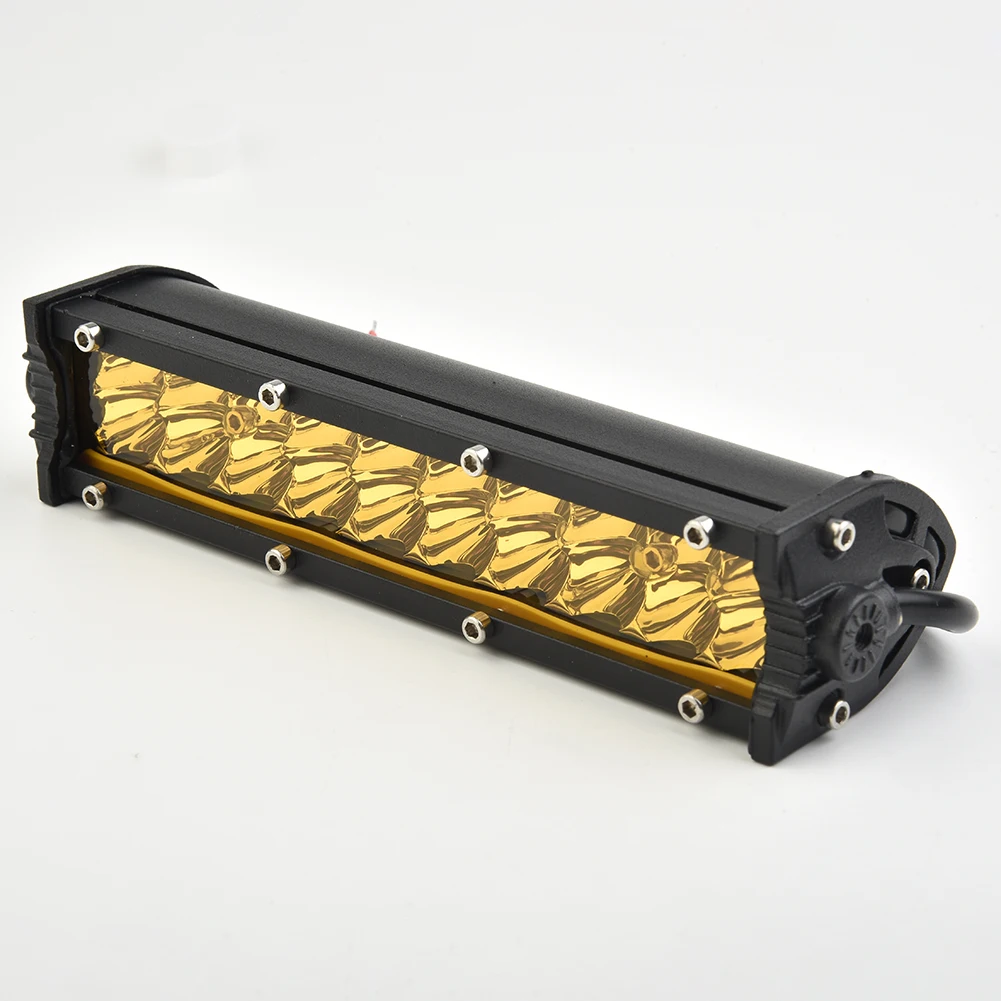

1pc 7-Inch Car 4WD Truck LED Work Fog Light Bar Off-Road Driving Lamp 60W Yellow 225*52*43mm Durable High Quality Auto Parts
