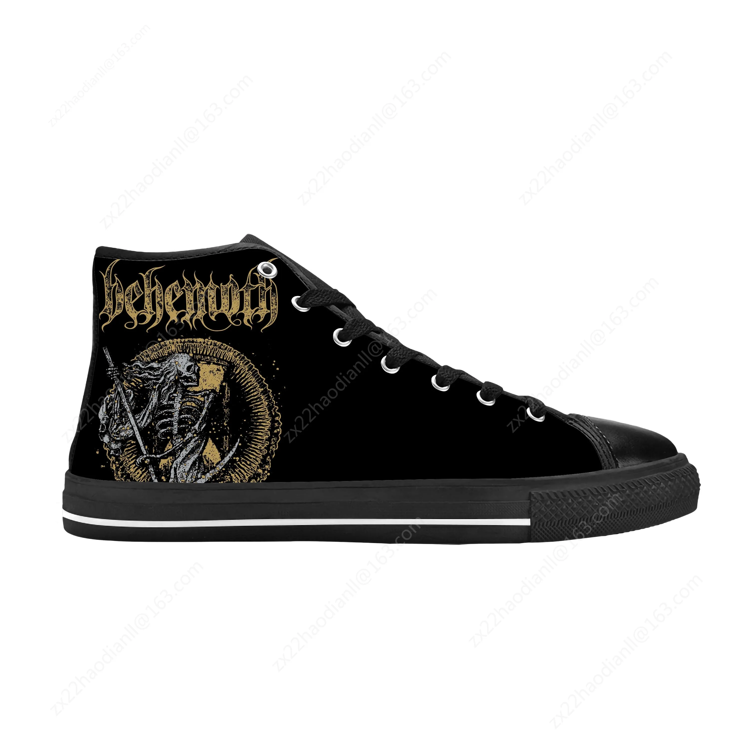 Behemoths Black Metal Rock Band Music Singer Cool Casual Cloth Shoes High Top Comfortable Breathable 3D Print Men Women Sneakers