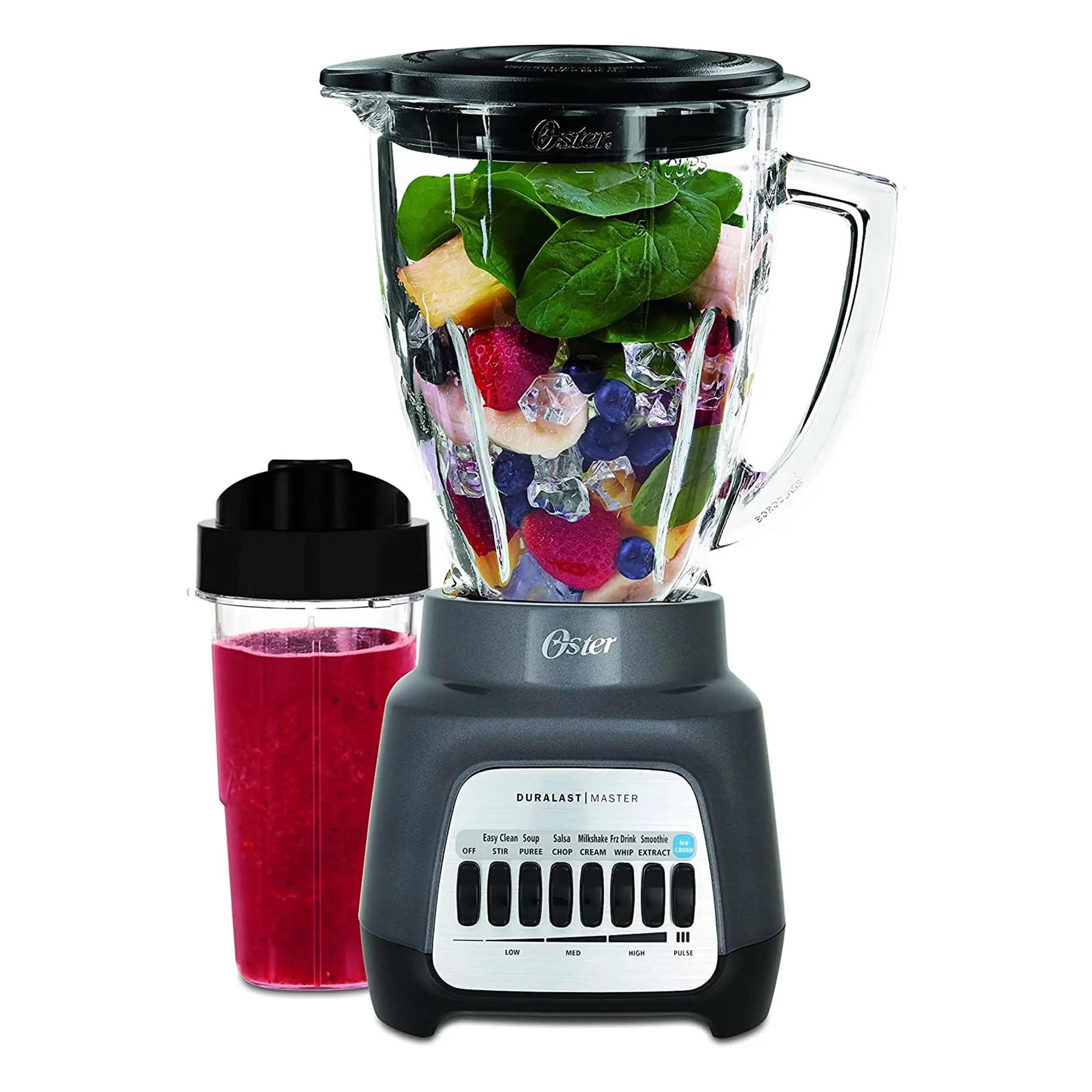 

New Oster Series Plus Blend-N-Go Cup with Glass Jar, Gray