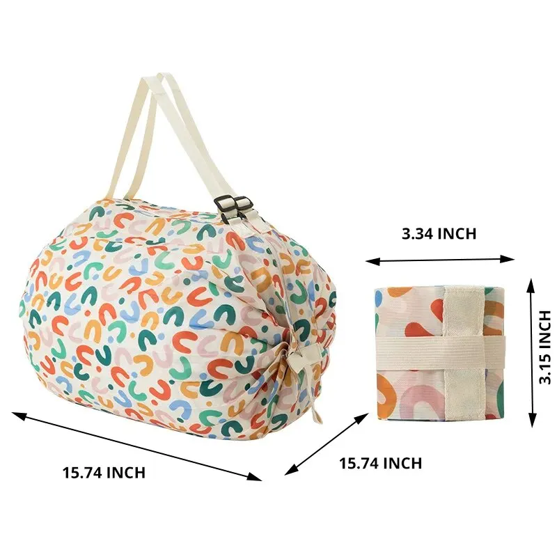 1pc Foldable Shopping Bag Eco-friendly Waterproof Portable Storage - Image 4