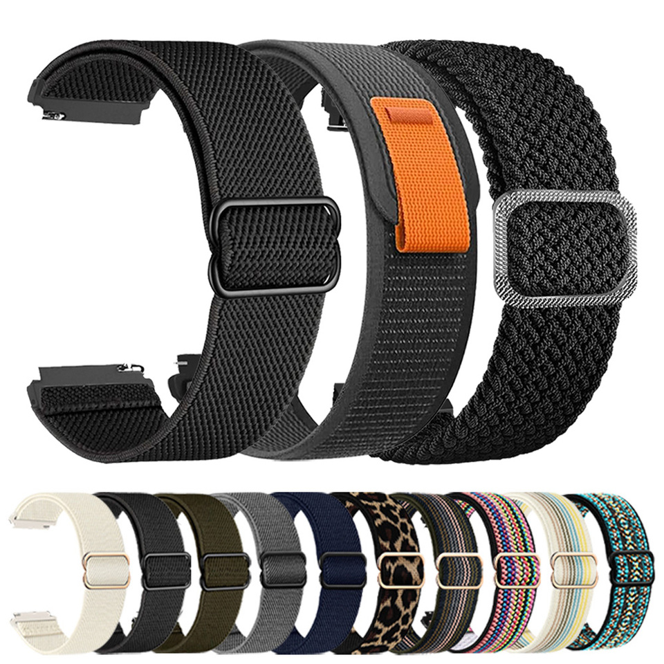 22mm Nylon Loop Watch Strap for Zeblaze Vibe 7/Pro/Lite/stratos 2 3/Btalk3/GTS3 GTR3/Ares 3 Pro Bracelet Mi Watch 2 Pro S4 Band