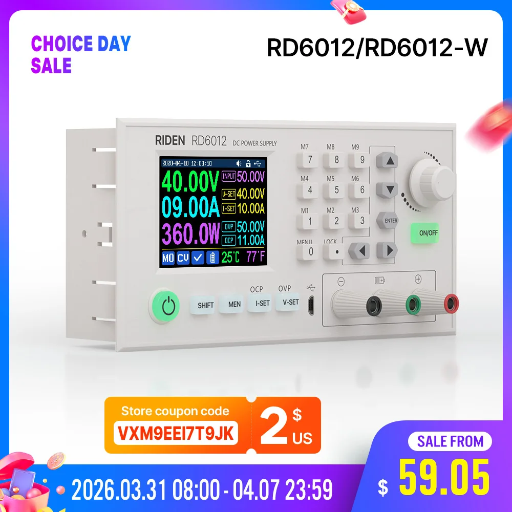 RDRURIDENRD6012RD6012W60V12ADCDCStepdownVoltageModel