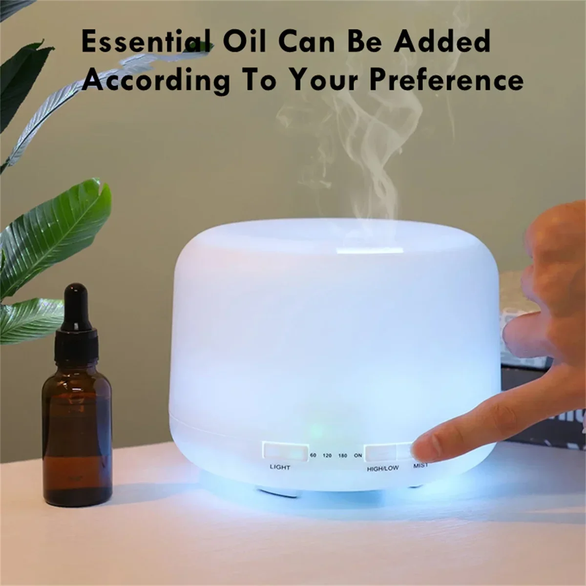 Essential Oil Diffuser Aroma Diffuser With Colorful Night Lights 500ML Air Humidifier USB Humidifier Mini-Size Humidifier