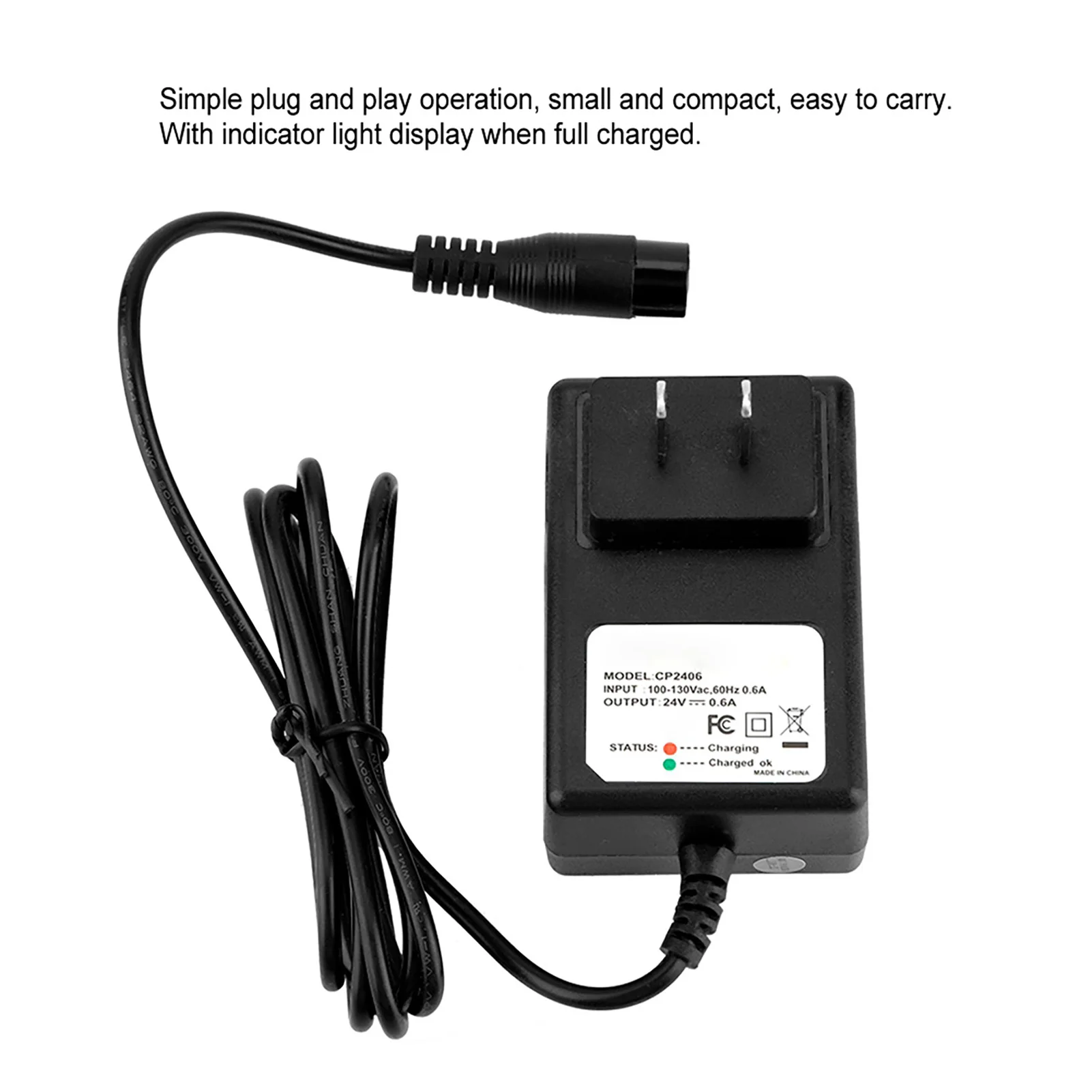Electric Scooter Battery 24V 0.6A For Razor E100 E125 E500S PR200 US Plug 110V