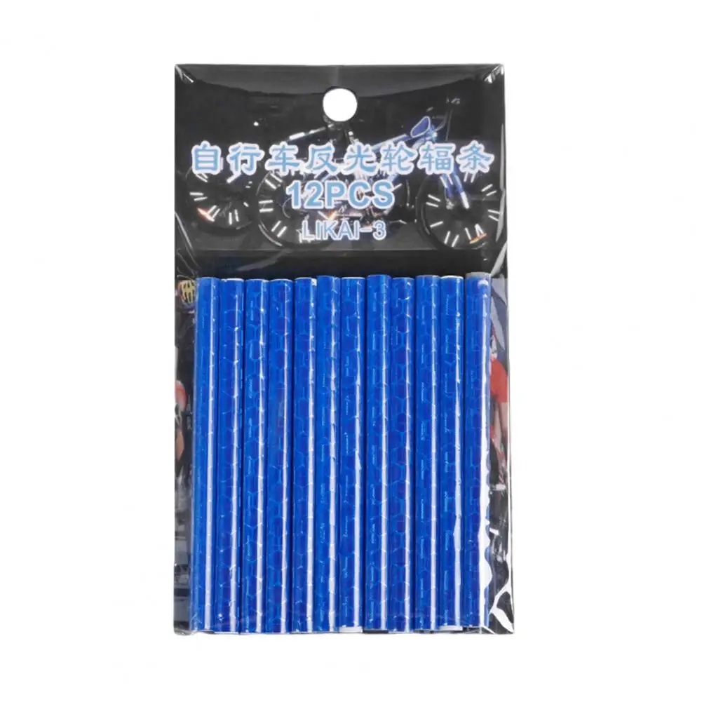 12Pcs Bicycle Spoke Skins Wraps Night Riding Road Mountain Bike Colorful Wheel Decoration Reflectors bicycle acesssories