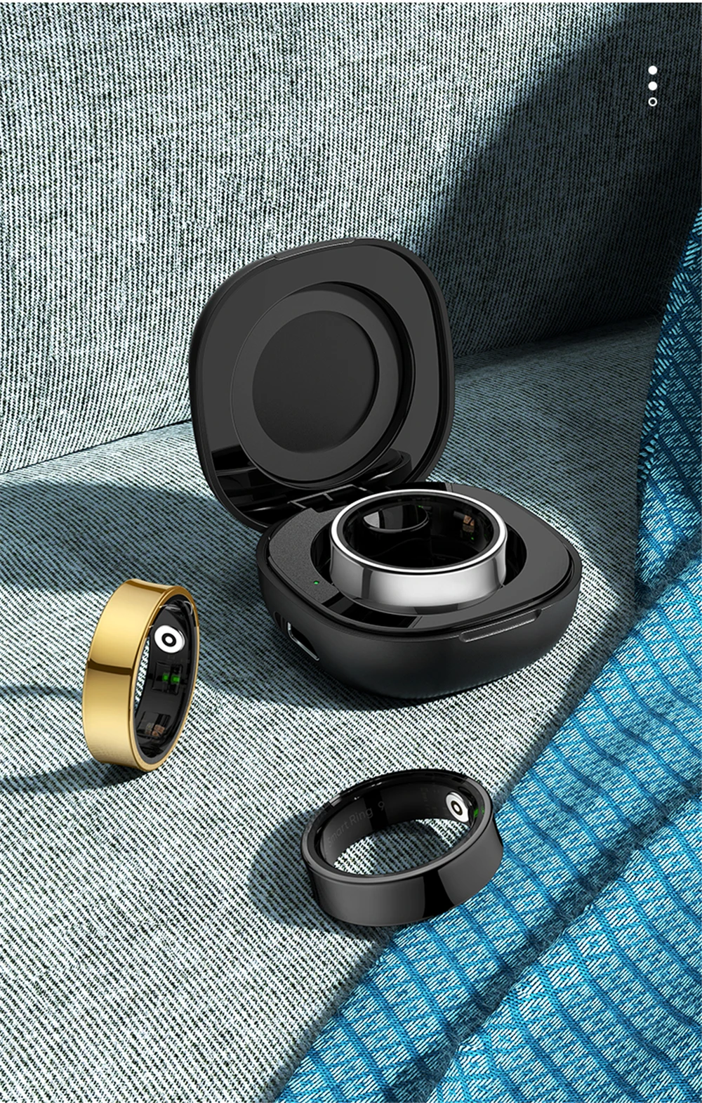 New Smart Ring Men Women Charging Case Skin Temperature Health Sleep Monitor 5ATM Waterproof Camera Control Holidays Gifts