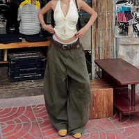 Women GreenY2k Baggy Jeans Harajuku 90s Vintage Bent Knife Denim Trousers Japanese 2000s Style Jeans Pants Oversize Clothes - Image 4