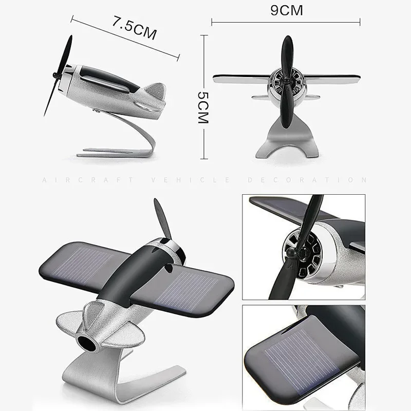 Car Air Freshener Smell In The Styling Solar Airplane Model Center Console Decoration Creative Auto Fragrance Air Fresheners