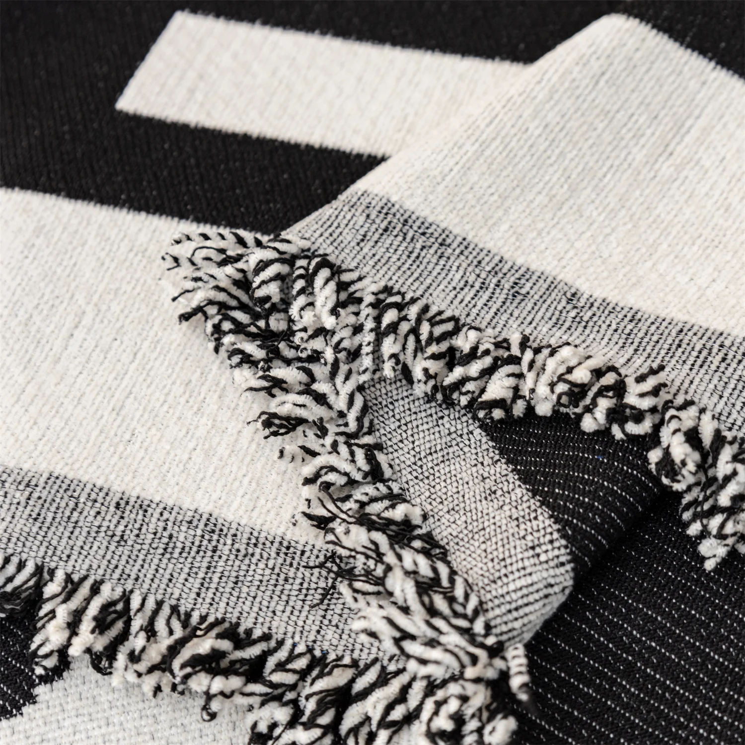 Boho Jacquard Chenille Sofa Towel with Tassels Double-side, for Living Room Camping Picnic Large Blanket Leisure Relax Beach 3