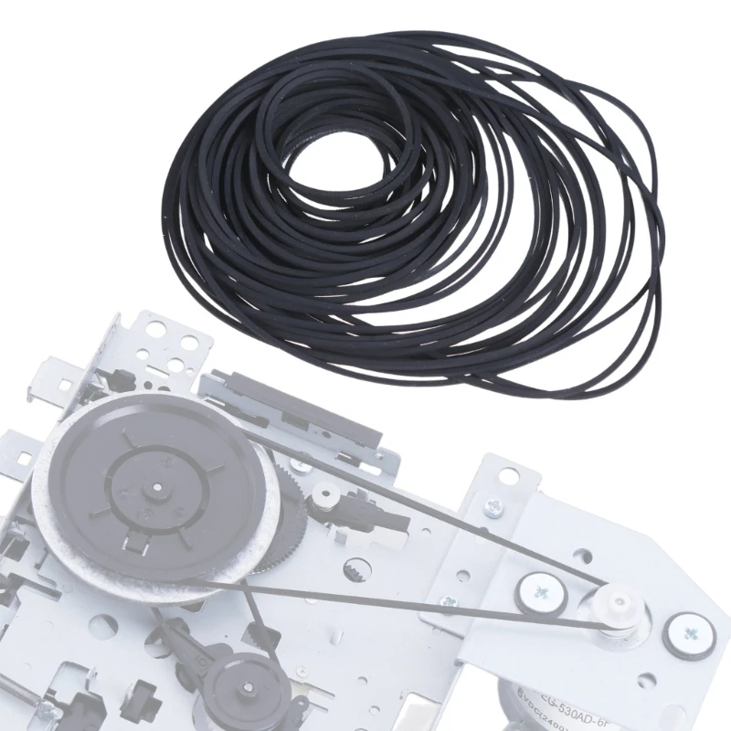 200Pcs Rubber Belt Assortment Cassette Player Video Recorders Turntables Belts