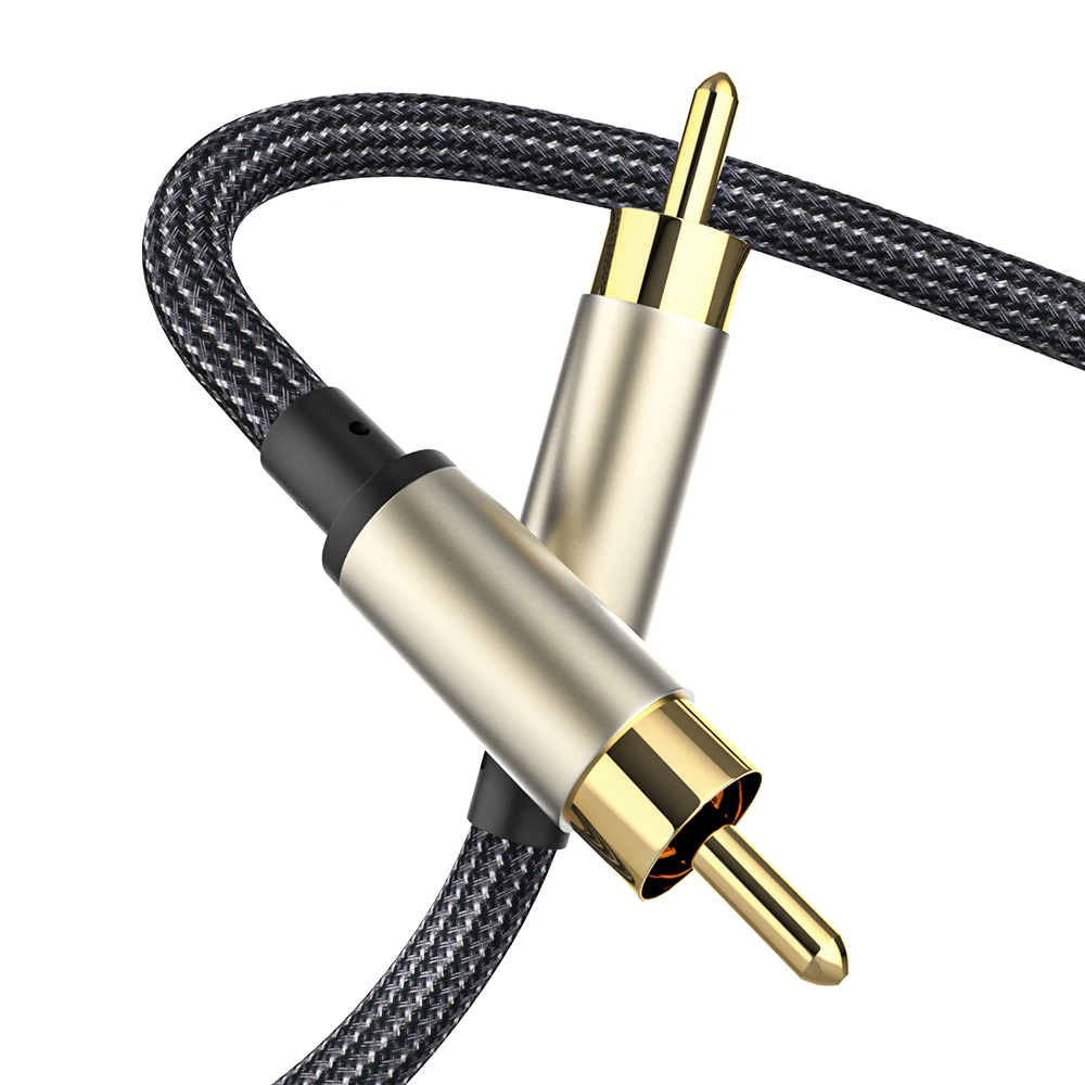 Koaxiales digitales Audio-RAC-Kabel SPDIF RCA auf RCA-Kabel Audio-Video-Stecker für DVD-Projektor TV-Lautsprecher Verstärker 0,5 m 1 m 2 m 3 m 5 m