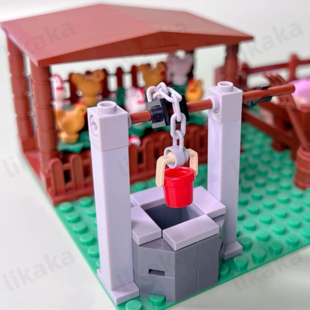 도시 농장 빌딩 블록 MOC 동물 돼지 블록 몬테소리 장난감, 어린이 선물 호환 친구 클래식 DIY 벽돌 장난감