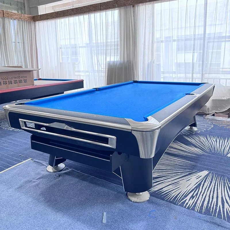 American Style 9 Ball Billiard Table 7ft/8ft/9ft Solid Wood Legs with Cue & Whole Set Accessories for Pool Snooker