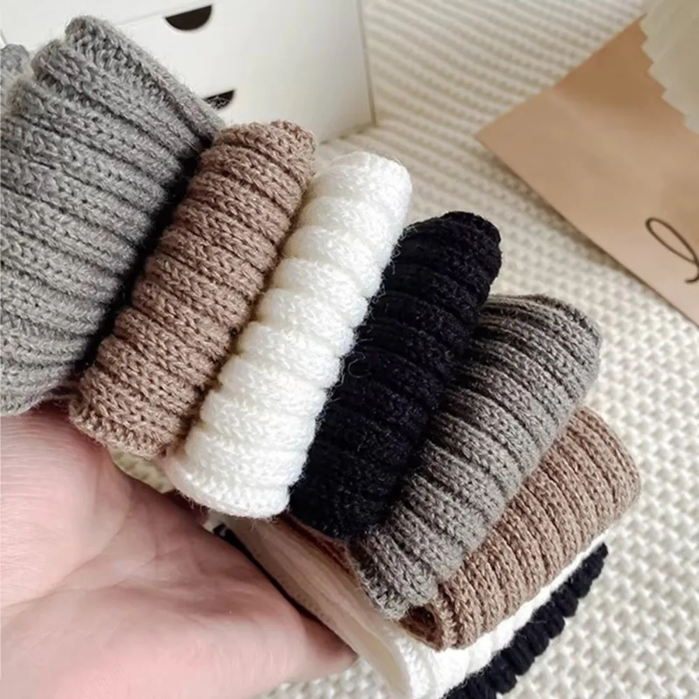 Sweet Cute Rabbit Ear Leg Warmers Socks Ball Ruffles Warm Leg Cover Knitted Children's Long Socks Boot Sleeve