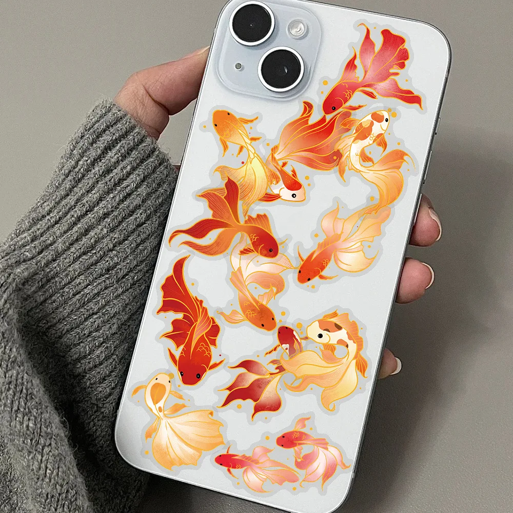 수하물, 스케이트보드, 휴대폰, 세일링, 그리고 원정 여행 스티커용 핫 스탬프 투명 PET 스티커 50개