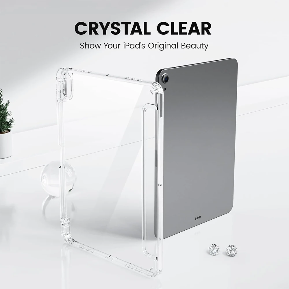 Sleek Tri-fold Clear Acrylic Tablet Case