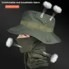 Women Men Hiking Fishing Boonie Hat Outdoor Sport Sun UV Protection Neck Face Camouflage Adjustable Bucket Caps and Mask 5