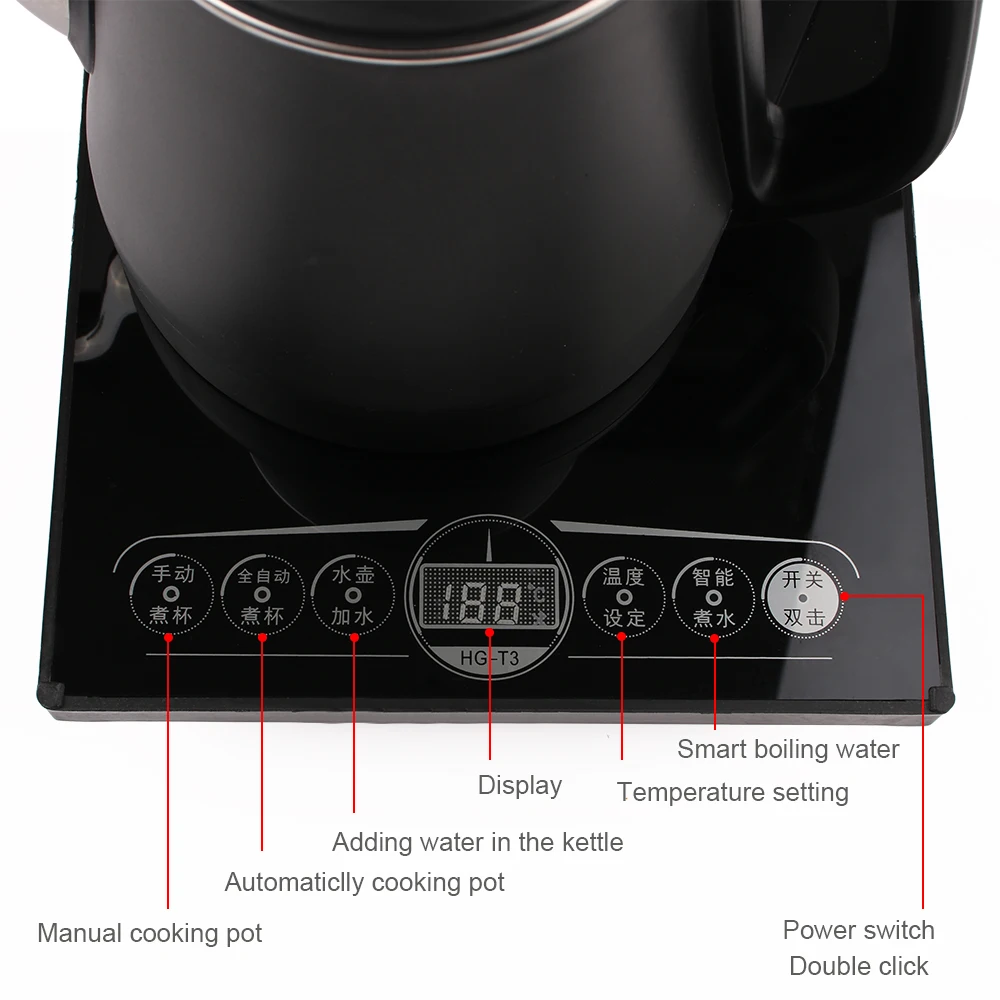 Automatic Pump Hot Water Dispenser Boiler Stainless Steel Teapot Electric Kettle Heater Noodle Cooker Pasta Pot Cooking Stove EU 5