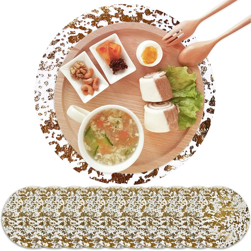 13-Inch Gold Disposable Placemats 2