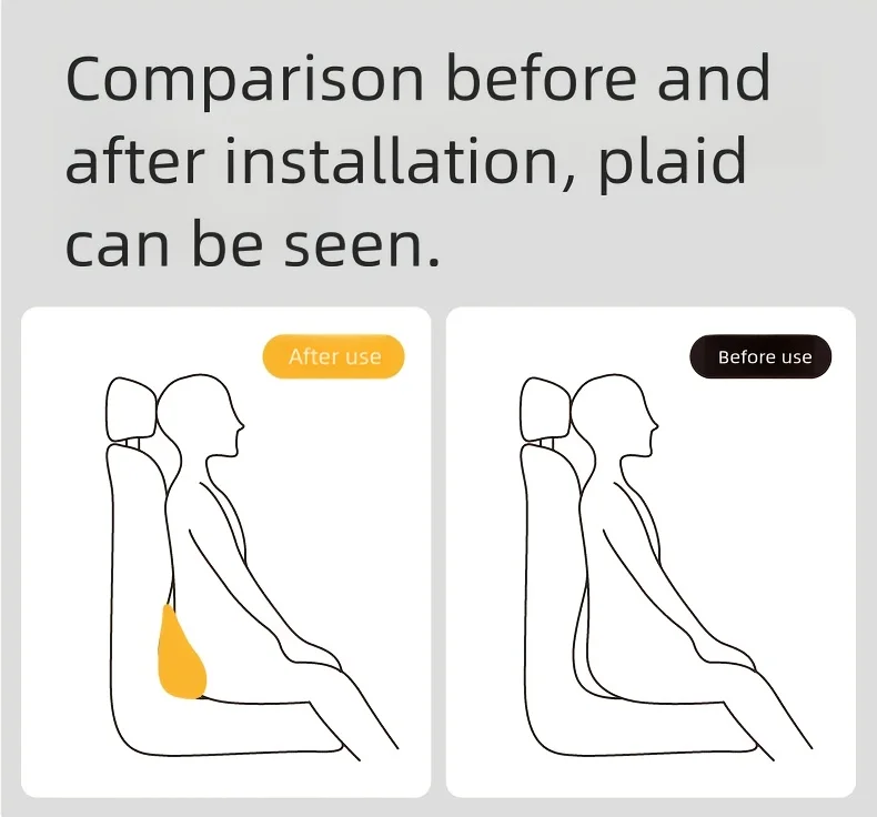 얇은 메모리폼 차량용 요추 지지 쿠션, 꼬리뼈 보호 허리 쿠션, 차량 시트용 인체공학적 등받이 쿠션