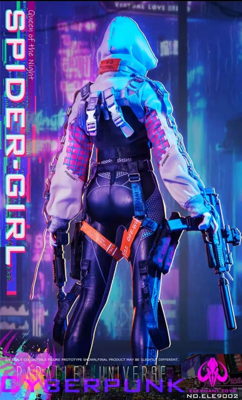 In stock】 Model Elephant TOYS ELE9002 1/6 Cyber Spider Woman Gwen 