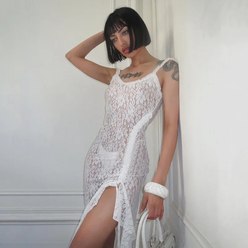 

Summer V-neck High Waist Slim Fit Maxi Dress Sexy Fashion Sleeveless Backless Halter Splicing Hip Wrap Dresses Party Vestidos