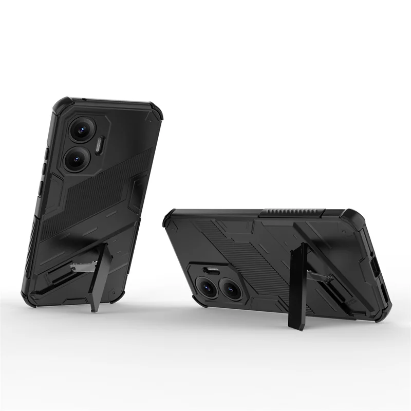 Magnetic Armor Shockproof Stand Phone Case with Car Mount Feature - Enhanced Protection Back Cover