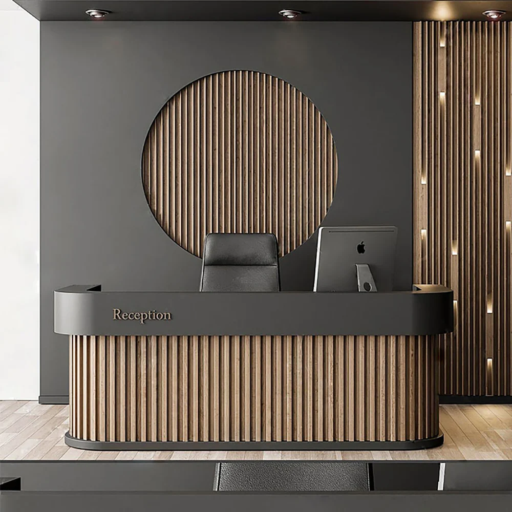 Delicacy Elegant Bar Counter Cabinet Fashion Glamour Modern Simple Reception Desks Unique Nordic Mostrador Commercial Furniture
