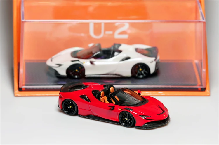 

U2 1:64 SF90 Spider Novitec Limited to 399 Pieces Simulation Resin Static Car Model Toys Gift