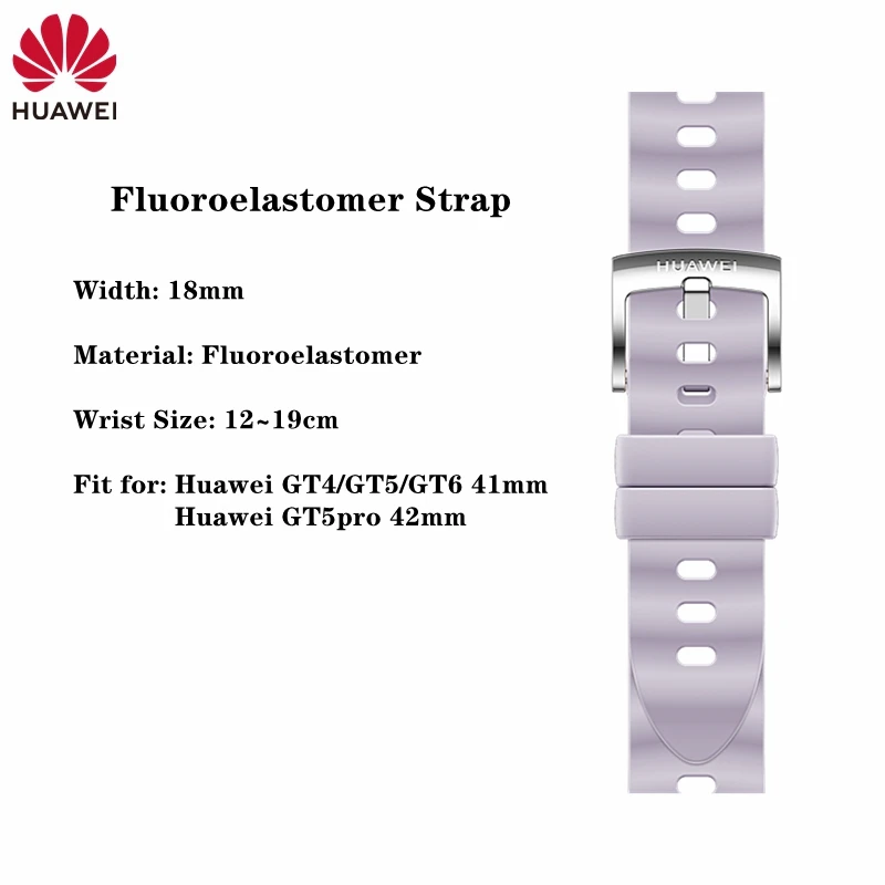 Premium Brown Leather Fluoroelastomer Watch Strap