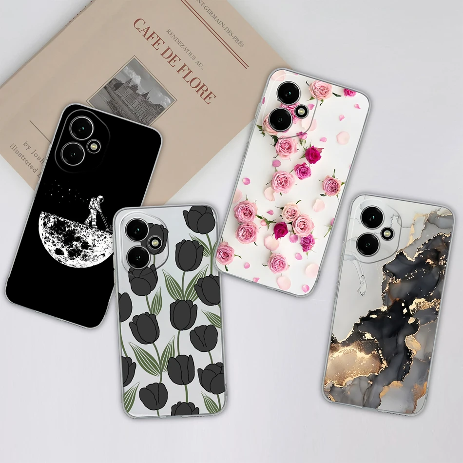 Gradient Color Transparent Back Cover - Soft, Slim Silicone Anti-Drop Phone Case