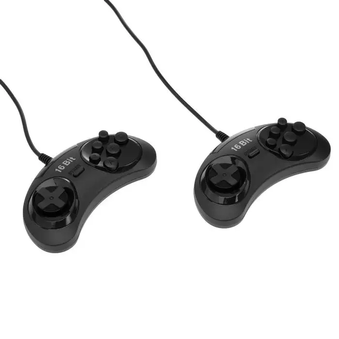 Gamepad for Sega 16-bit 6 buttons 2 PCs in a set Black | Электроника
