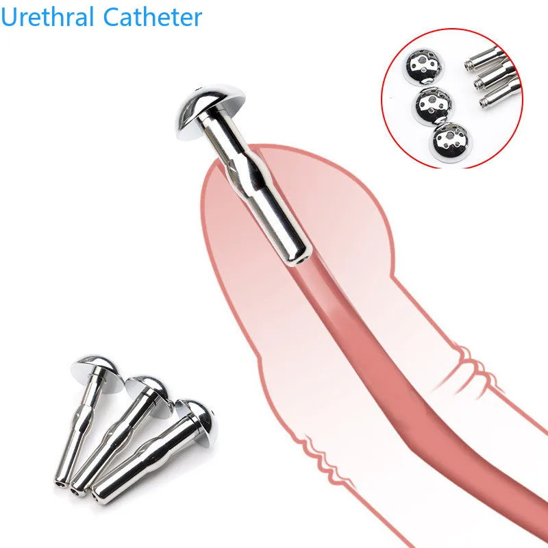 Urethral Plug Dilator Penis Sounds Masturbators Sex Toys For Men Urethral Stimulator Hollow Penis Plug New Horse Eye Wand
