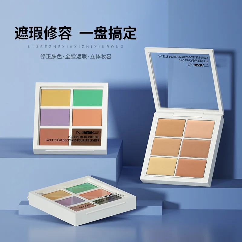 Concealer Palette Makeup Concealer Face Concealer Face Concealer Pen Concealer Foundation Cream 6 Color Long Lasting 3d