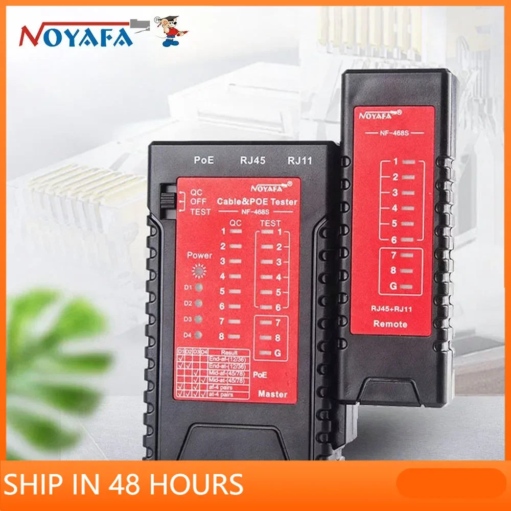 

NOYAFA NF-468S Network Cable Tester RJ11 RJ45 Wire Detector Cat5 Cat6 Cable/Wire Continuity Detectors Fault Point Tester