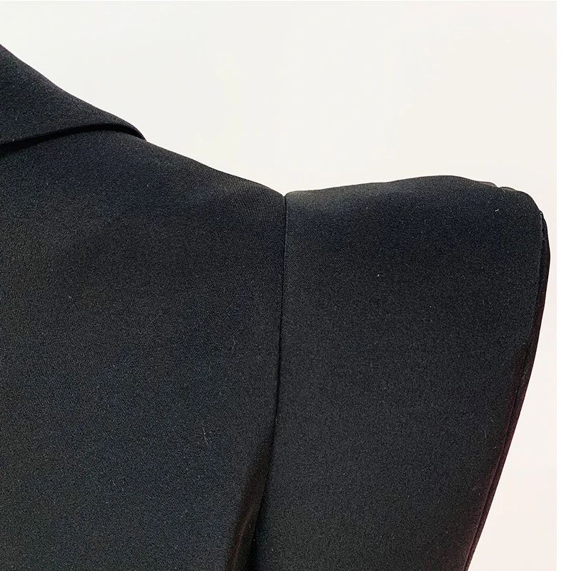 Spring and Autumn Fashion Personality Shrugging Shoulder Suit Coat Female, Long sleeved, OL style, runway designer clip