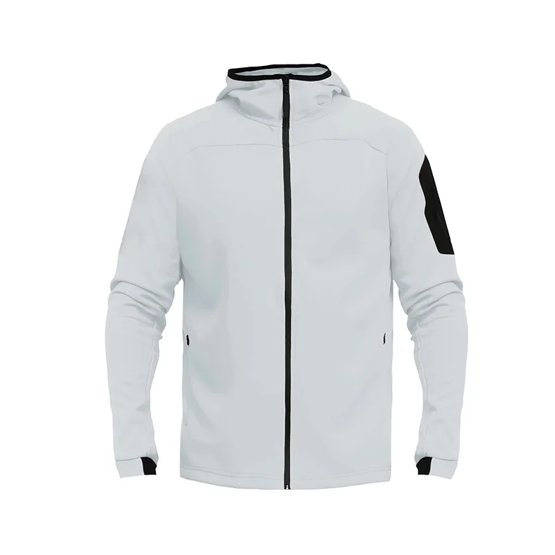 Autumn And Winter Hooded Sports Jacket Men's Casual Wear Running Fitness Training Clothing