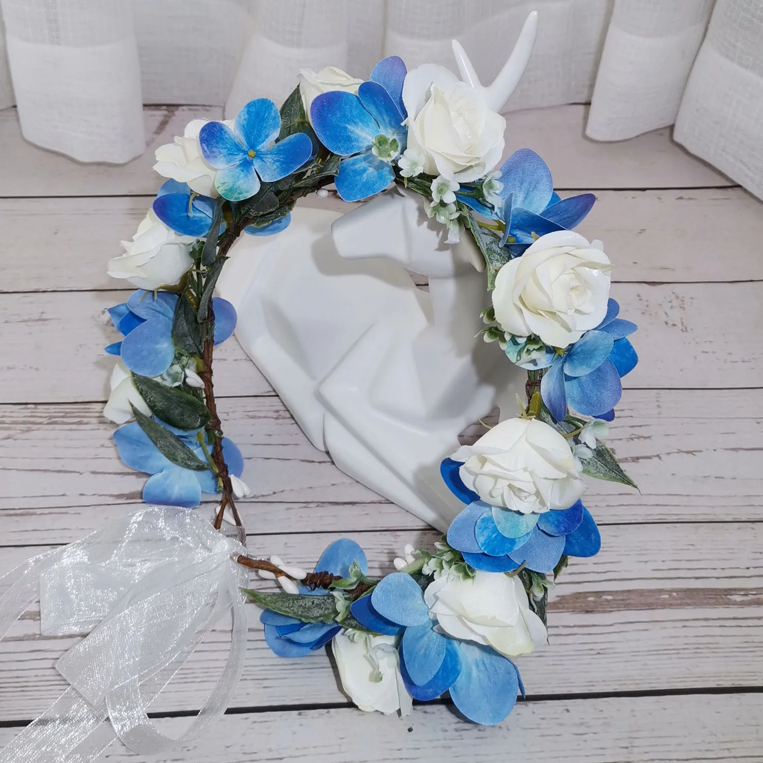 Corona di vergine con fascia dorata, ghirlanda di fiori per sposa, fotografia per matrimoni e feste, copricapo barocco dal design vintage, accessorio per costumi di Halloween e cerchietto | SHEIN ALIA