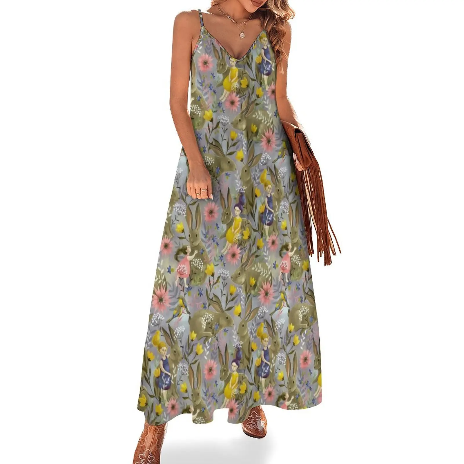 

New Spring garden 2020 Sleeveless Dress evening dresses ladies clothes