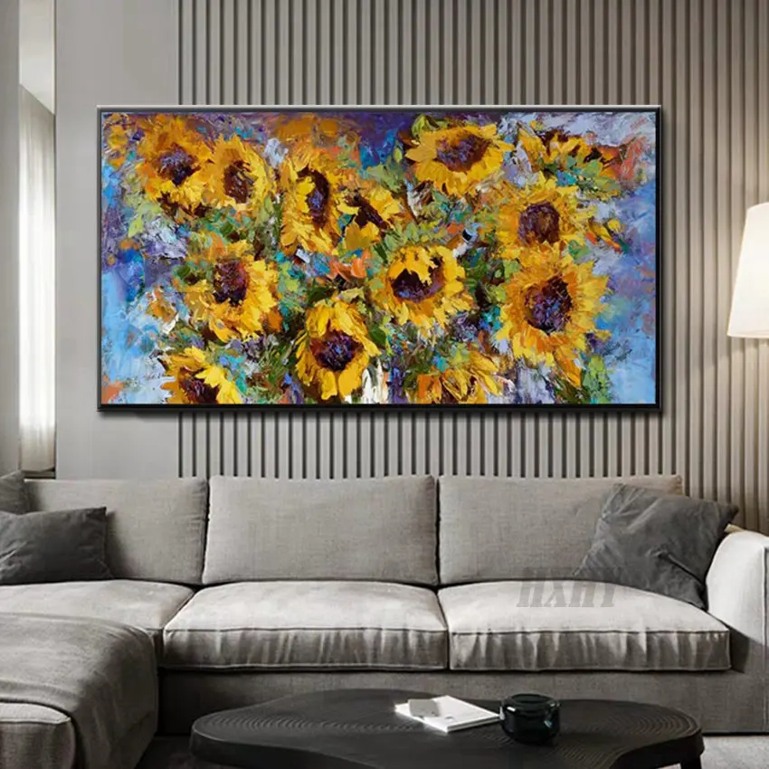 Hand Painted Sunflower Canvas Oil Paintings Oil Painting Sunflower
