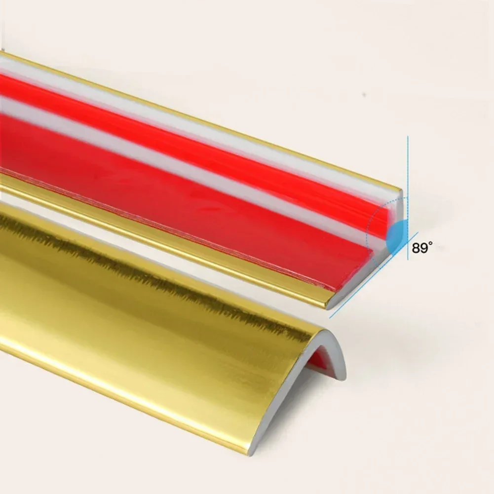 PVC 자체 접착 장식 스트립 12.5mm 너비 7.5mm 높이 3 미터 길이 캐비닛 도어 테이블 코너 창 벽 코너