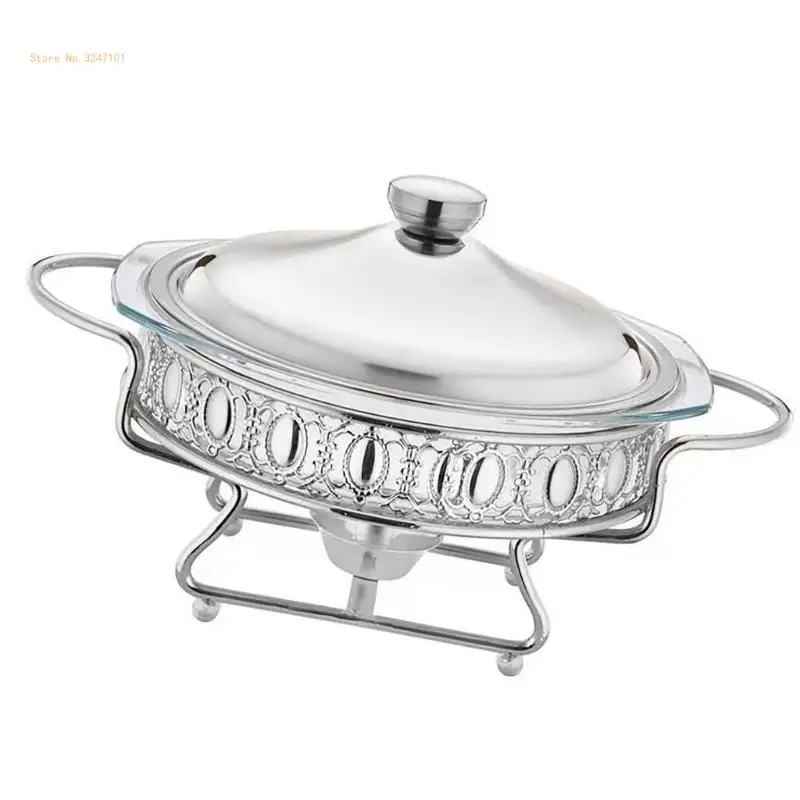 Family Sized Round Glass Meal Warmer Functional 2.0L Glass Thermal Pots Thermostatic Pots for Office and Dormitory Use Dropship