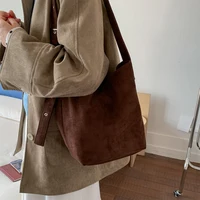 Leopard Print Large Capacity New Autumn and Winter Versatile Frosted Retro Single Shoulder Crossbody Bag Commuting Tote Bag