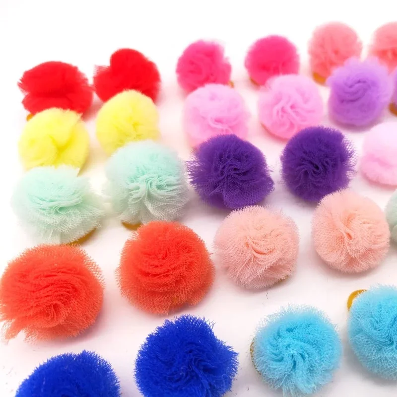10 Pcs/pack Dog Bows Pet Dog Grooming Accessories Products Handmade Christmas Small Dog Hair Bows Rubber Band Cat Hair Clips
