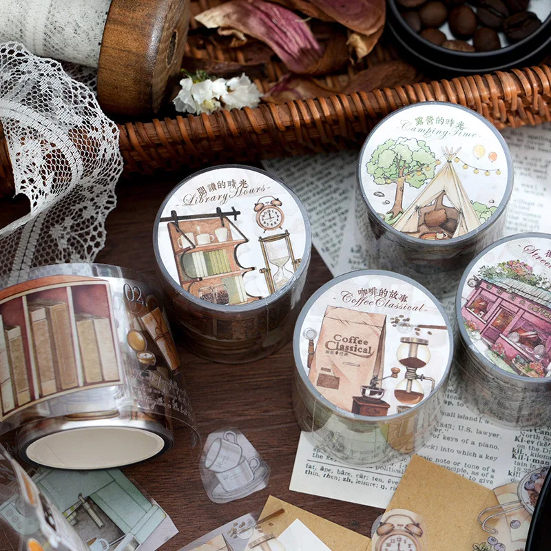 1pcs/1lot Decorative Adhesive tapes A Journey Through the Years masking tapes Junk Journal Scrapbooking stikcers DIY