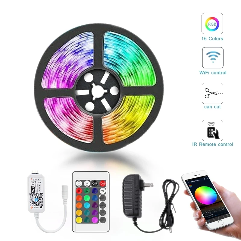Striscia Led Da 12 Volt Rgb 5050 2835 Luci A Led Per Camera Nastro Led 5-30 Metri Applique Da Parete Rgb Bambini Colorati Nella Fascia Led Della Stanz
