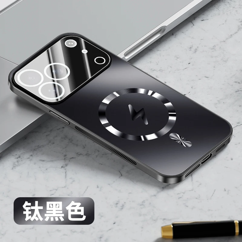 Magnetic Matte Frosted Phone Case with Camera Lens Protection