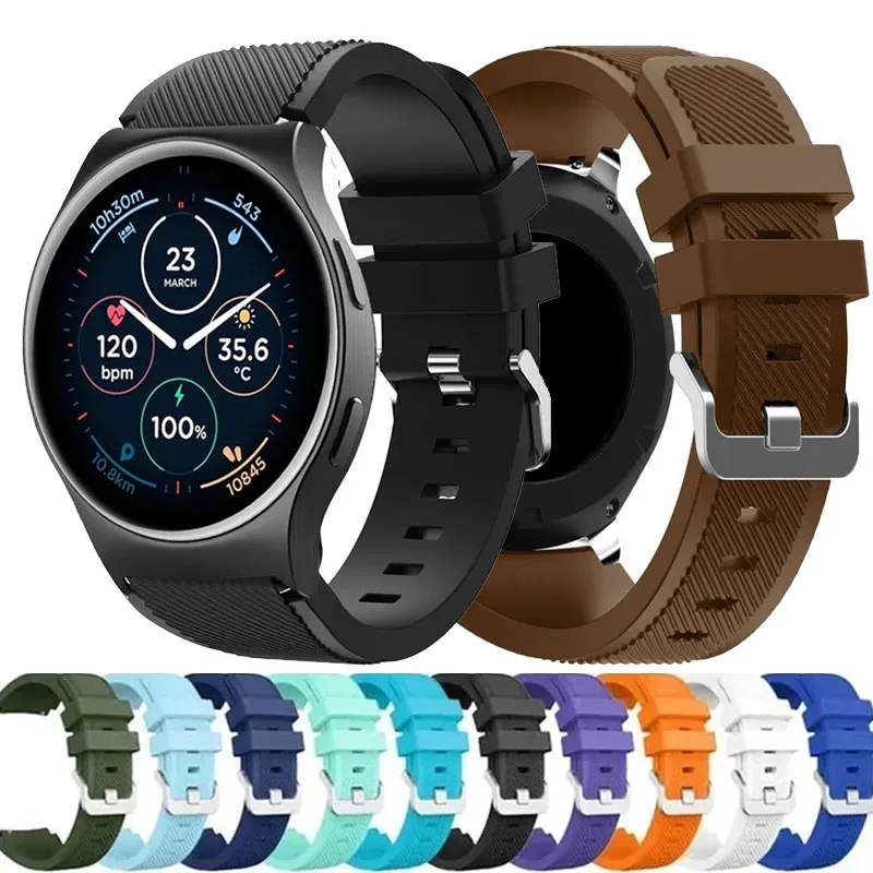 Sporty 22mm Silicone Bracelet Strap - Premium Watchband Accessory in Vibrant Colors