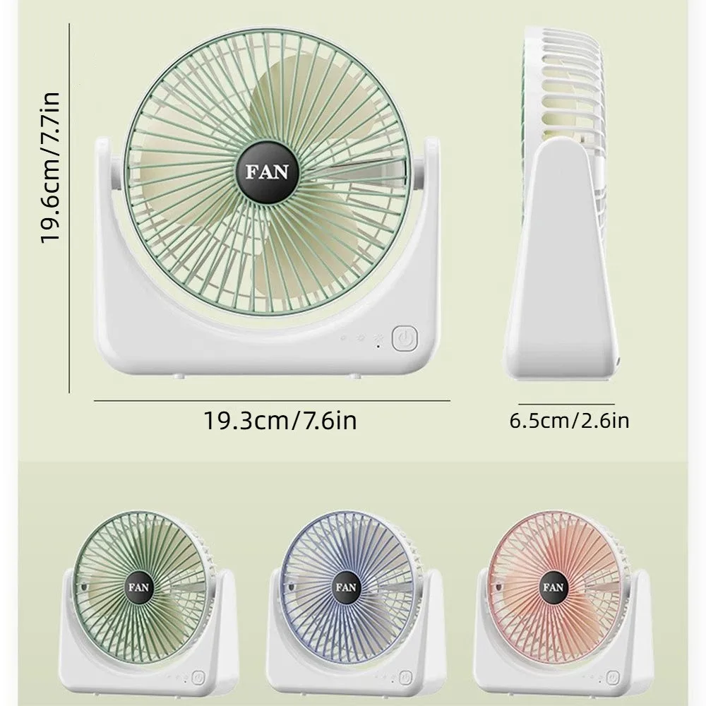 충전식 데스크탑 미니 팬 경량 강풍 휴대용 전기 팬 높은 풍량 휴대용 삼각대 책상 팬 가정용