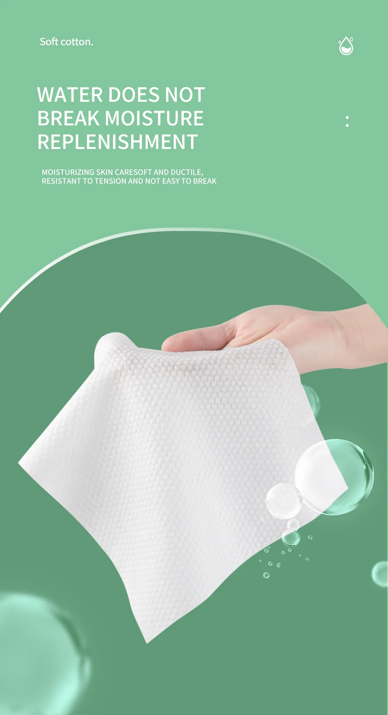 Description Picture 4 of item50pcs Disposable Face Wash Towel Extractable Cotton Soft Towel Cotton Beauty Salon Cleansing Face Wipe Towel Towelchaolian